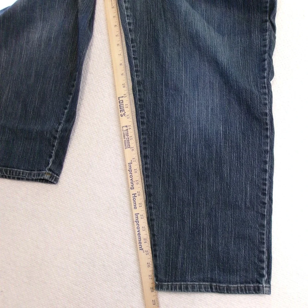 Lee Mens 44x30 Loose Fit Jeans Dark Wash Blue‎ Stretch Denim